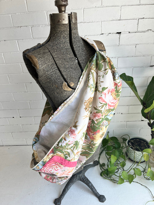 Upcycled, Sustainable Yoga Bag with full length zipper