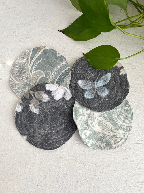 Grey & Floral Coasters