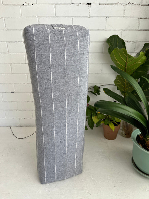 Grey Cotton Yoga Bolster