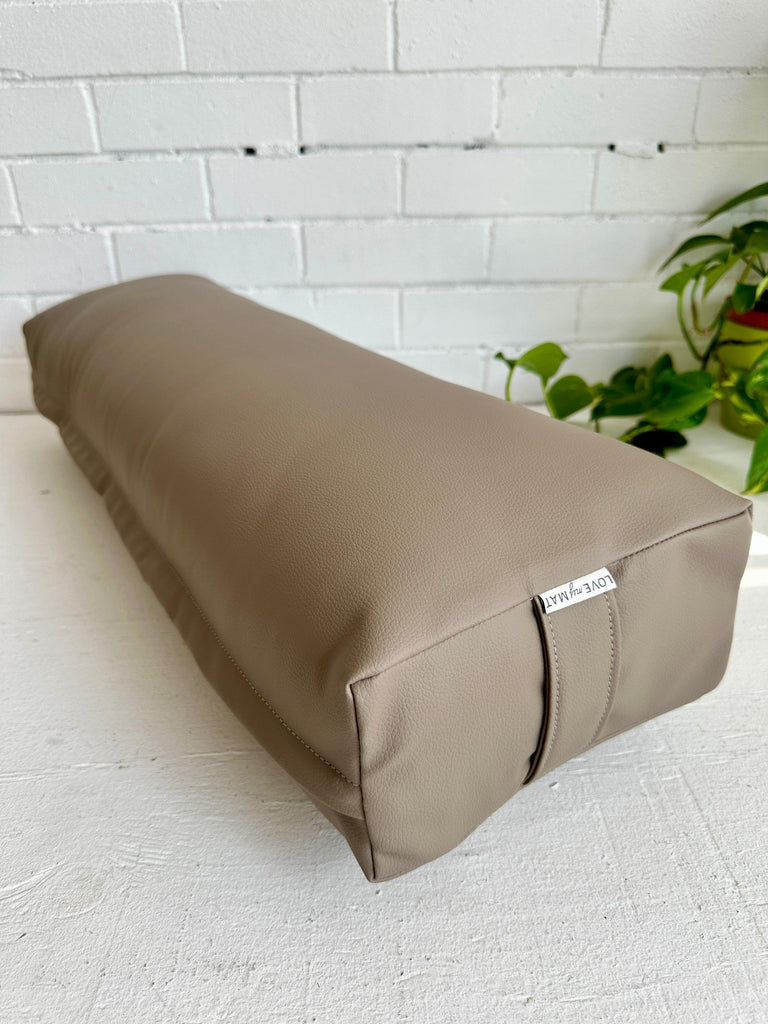 Taupe Vinyl Long & Lean Bolster - Love My Mat