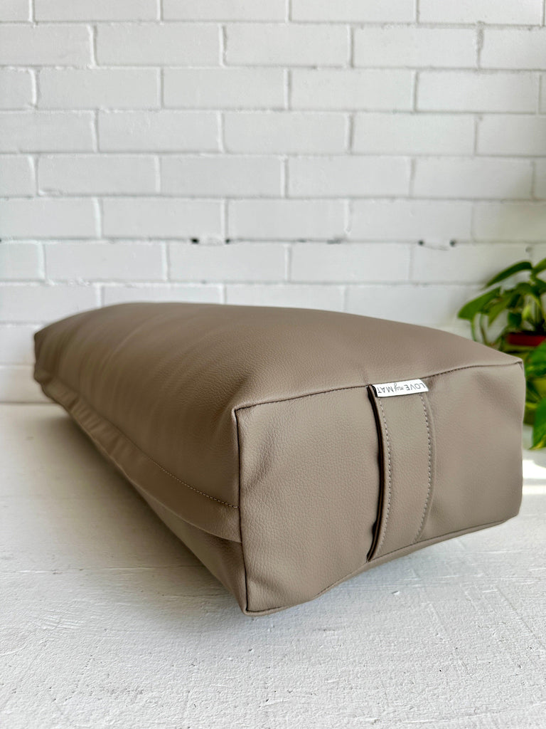 Taupe Vinyl Long & Lean Bolster - Love My Mat