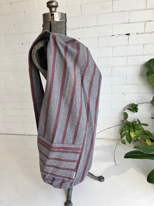 Grey & Red Yoga Mat Bag made in Canada