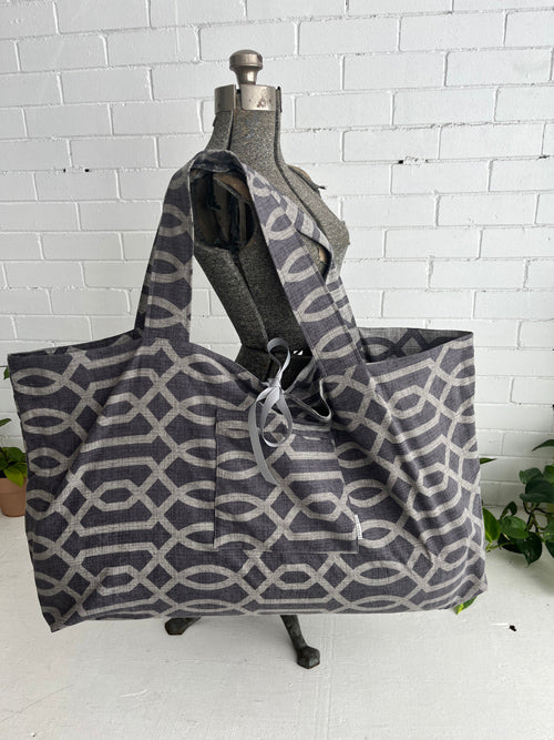 Extra Large Yoga Prop Bag in Purple & Grey