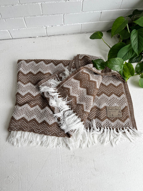 Small lap blanket with fringe